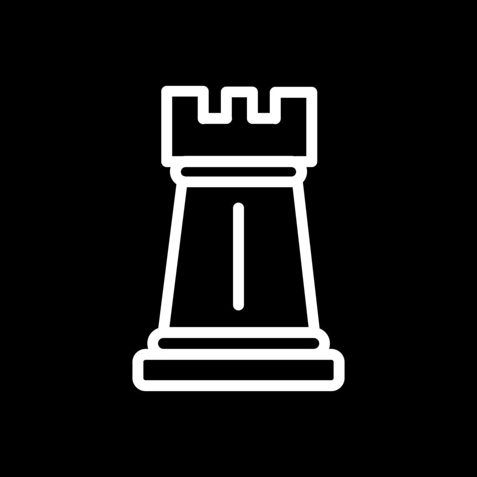 diseño de icono de vector de torre de ajedrez