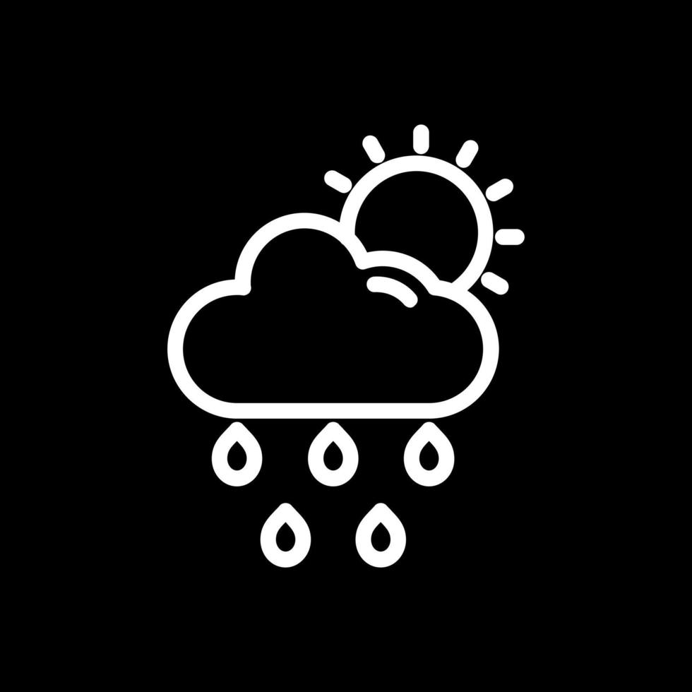 Cloud Sun Rain Vector Icon Design