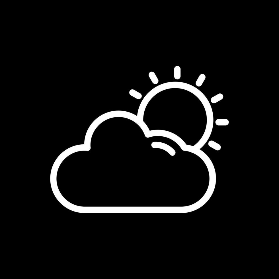 Cloud Sun Vector Icon Design