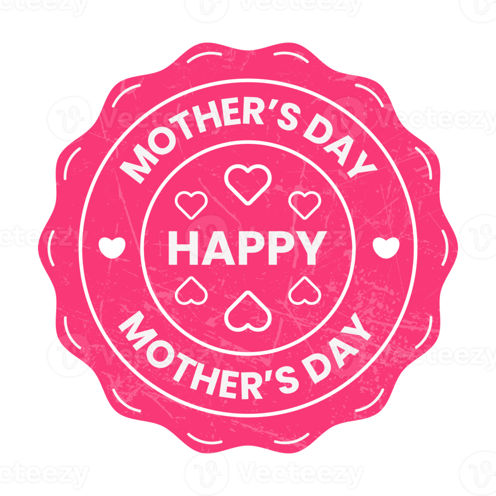 Happy Mothers Day Badge, Cards, Seal, Stamp, Label, Sticker, Symbol With Grunge Effect png