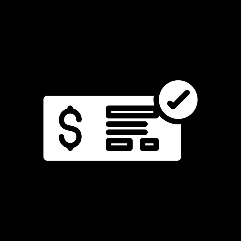 diseño de icono de vector alt de cheque de dinero
