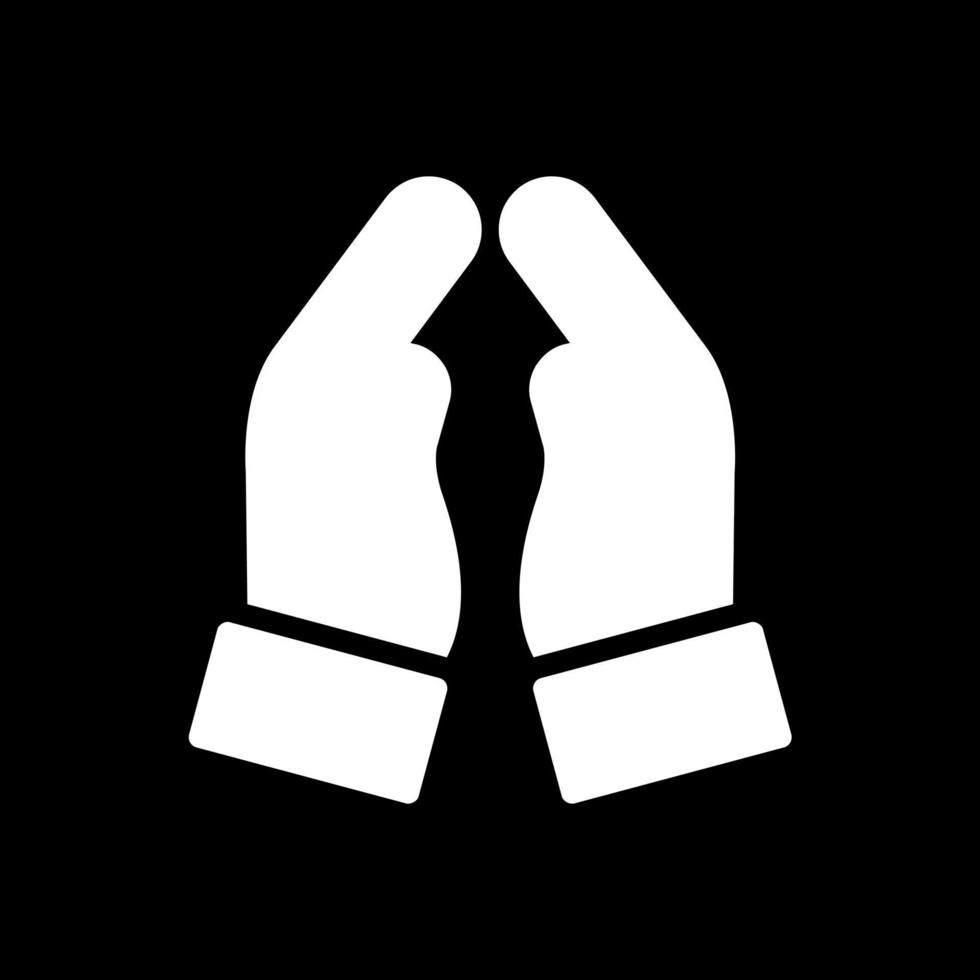 Praying Hands Vector Icon Design