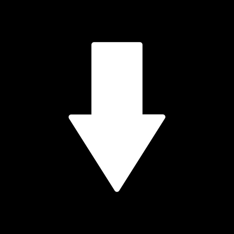 Down Vector Icon Design