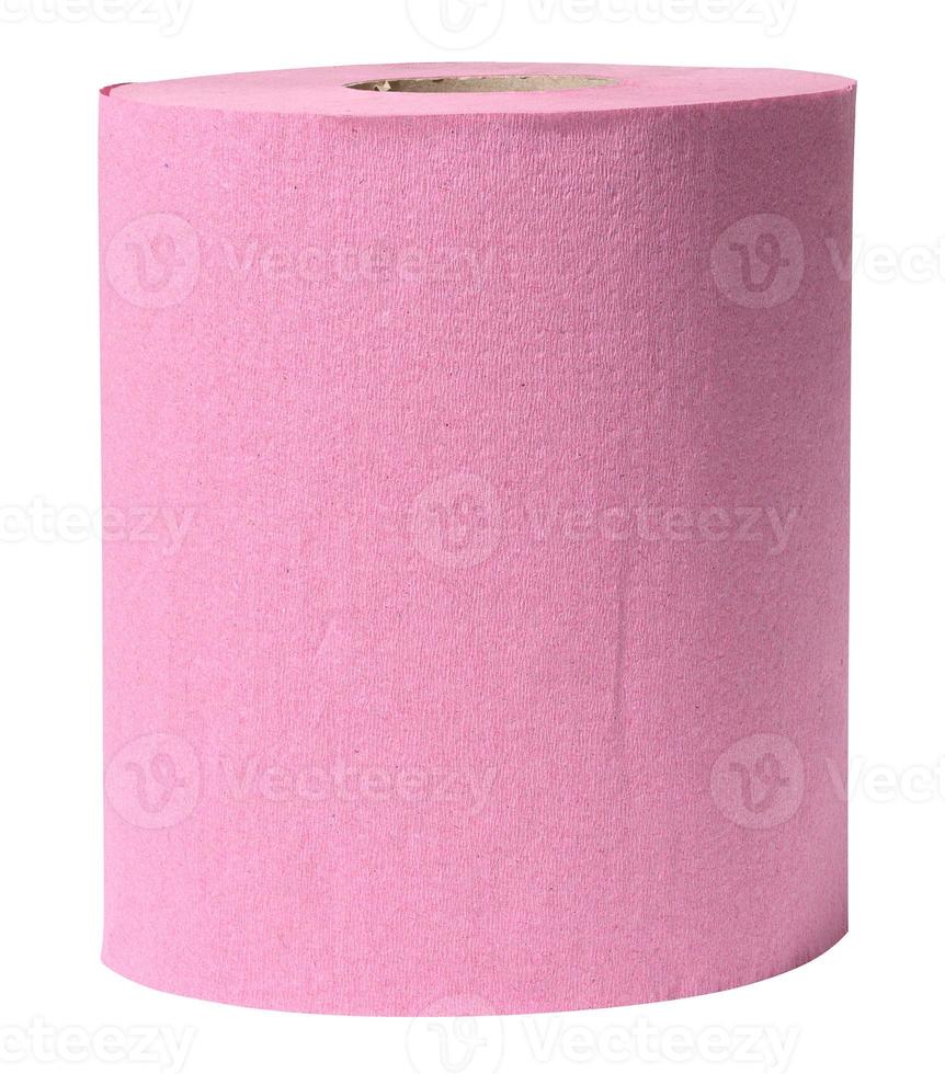 Pink toilet paper isolated on the white background, Stock image