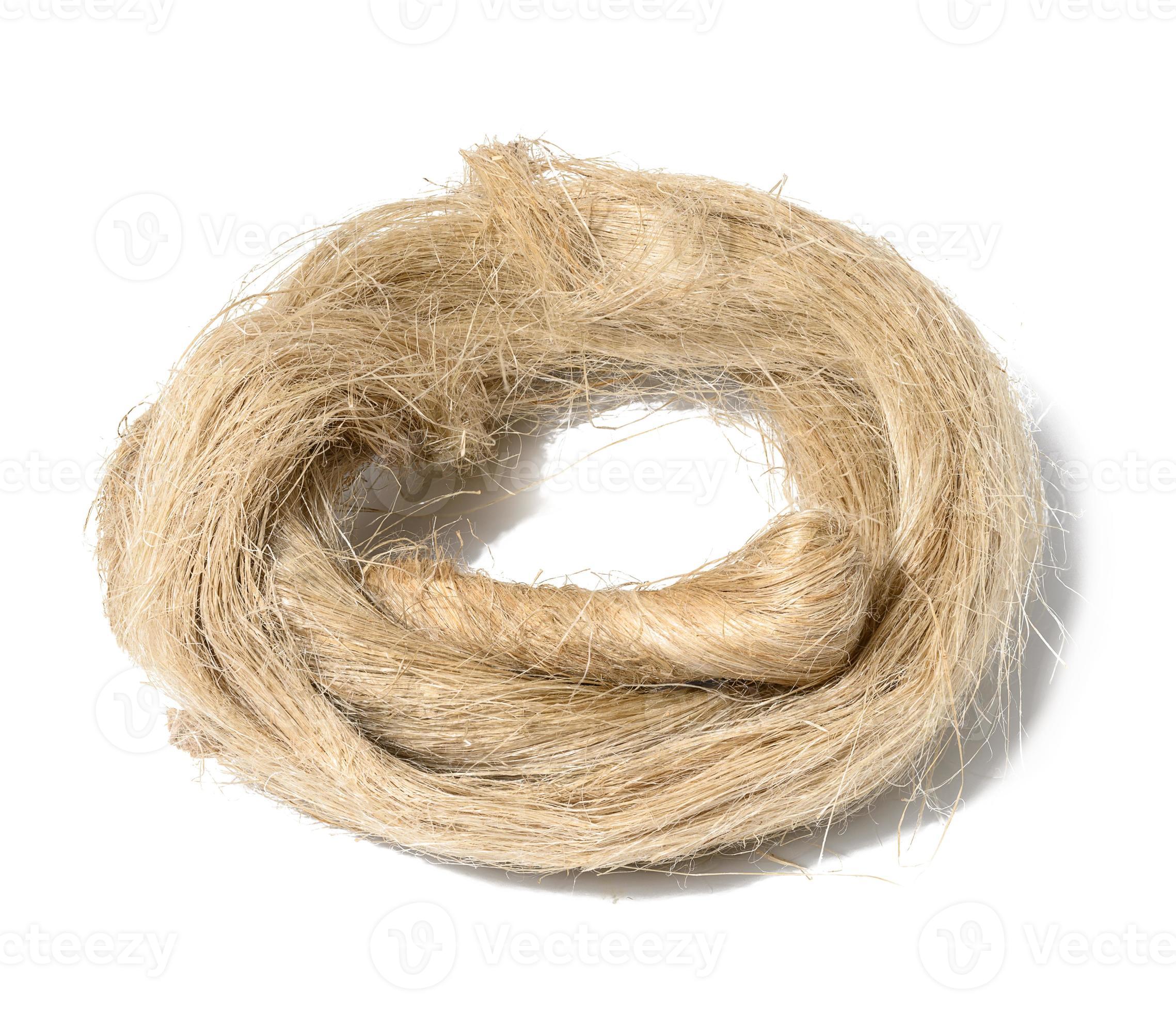 Small Rope Coiled On White Background Stock Photo, Picture and