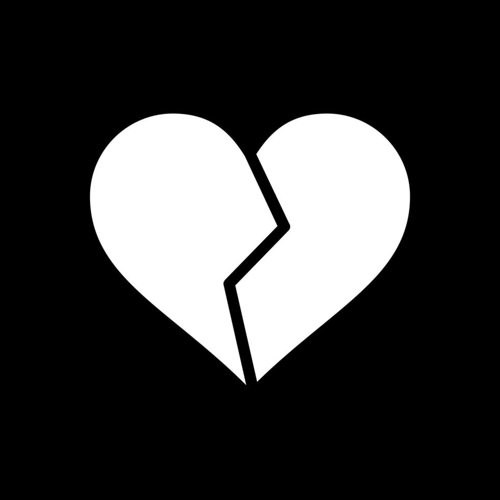 Heart Broken Vector Icon Design