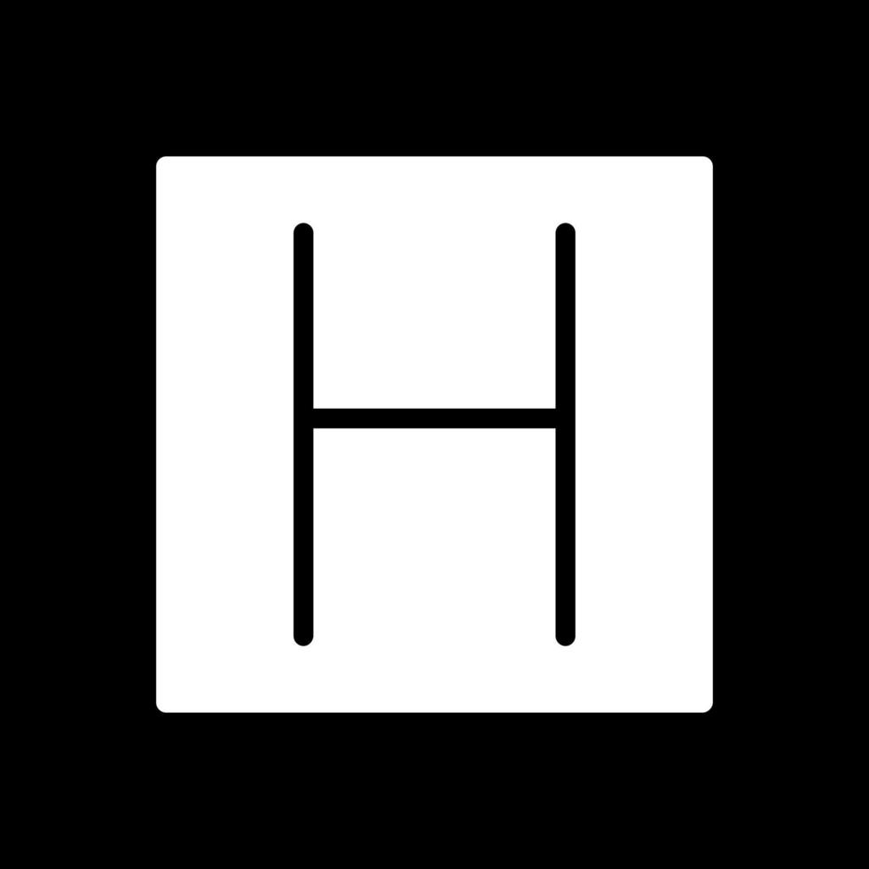 H Square Vector Icon Design
