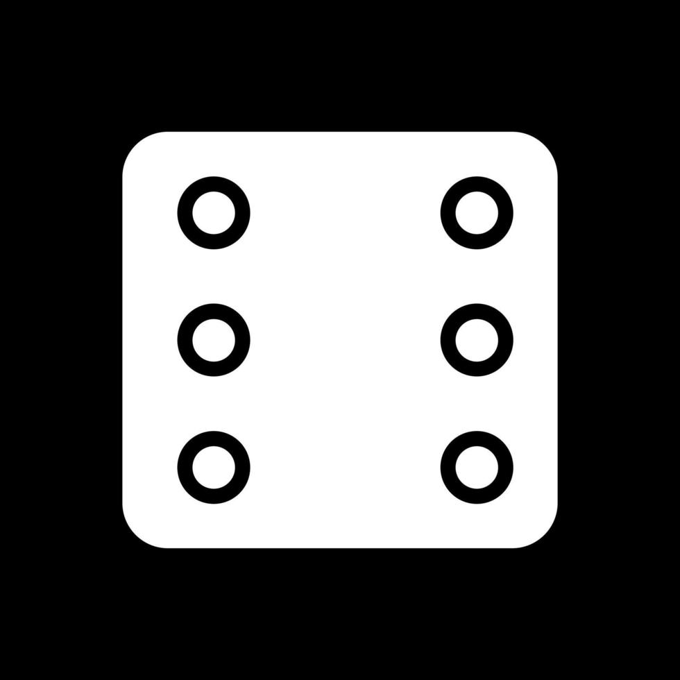 Dice Six Vector Icon Design