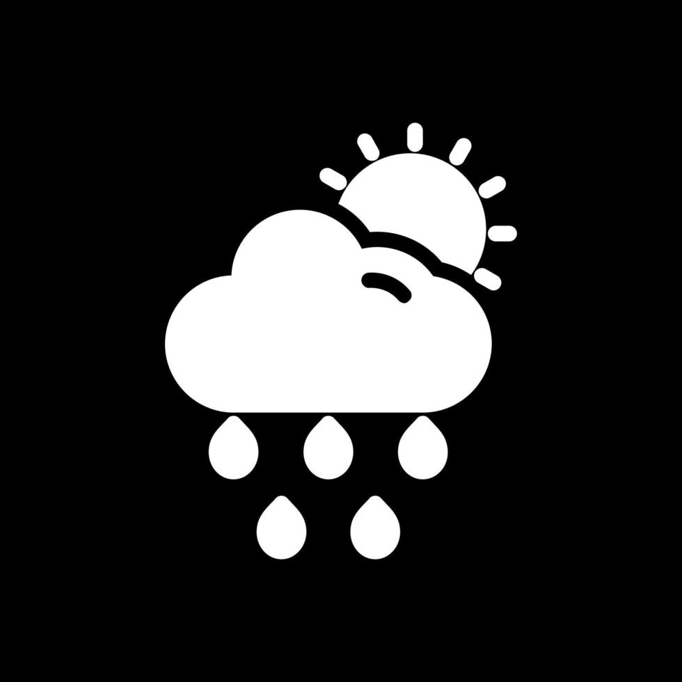 Cloud Sun Rain Vector Icon Design