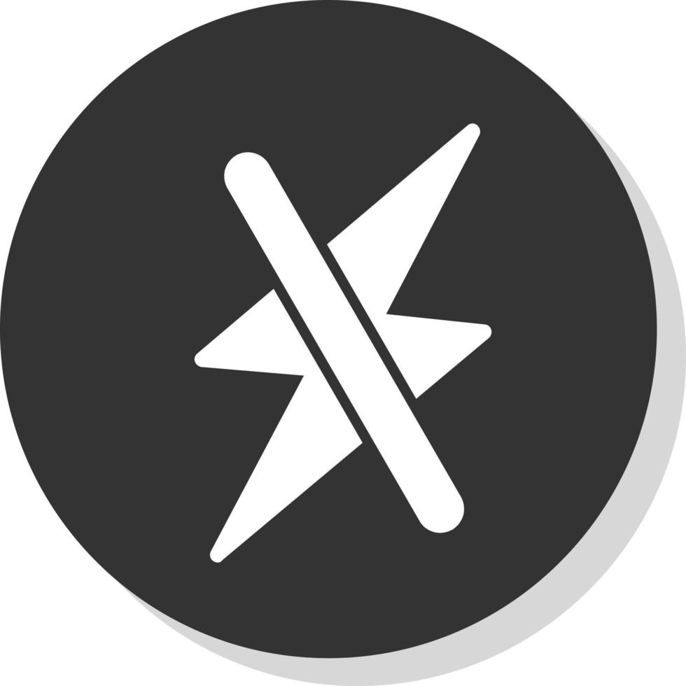 Zap Off Vector Icon Design