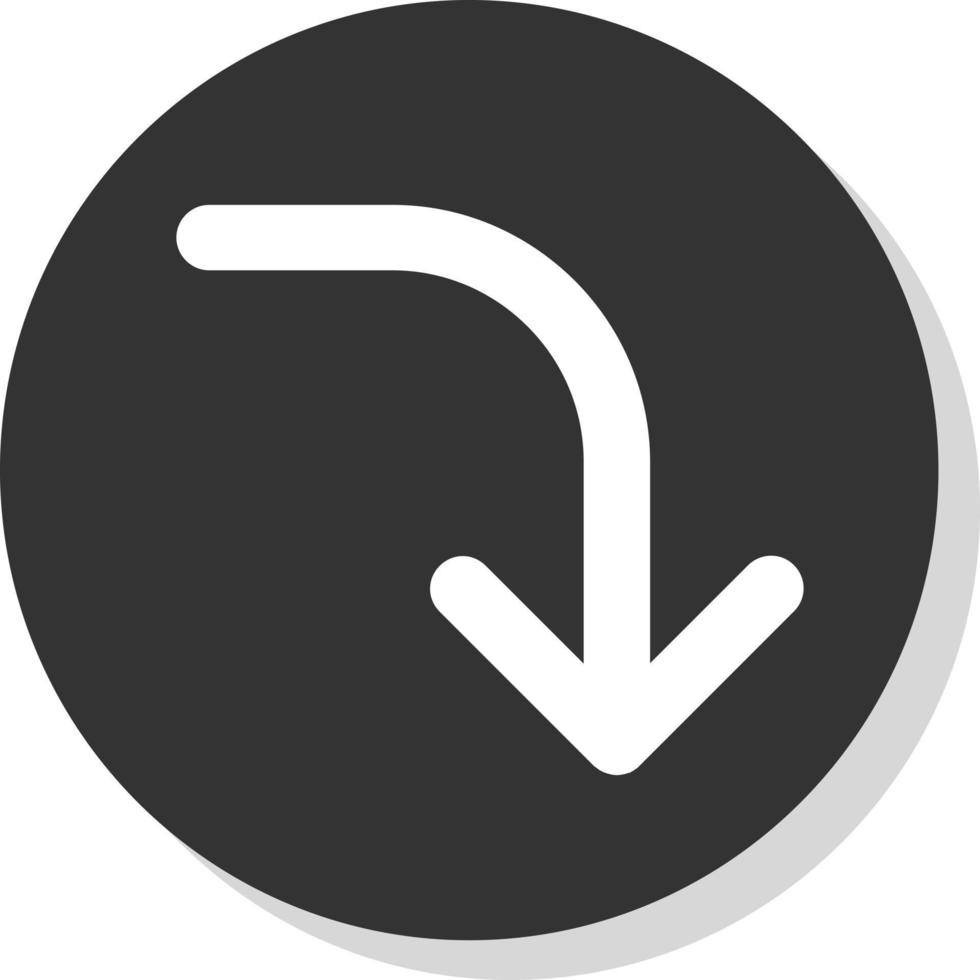 Down Vector Icon Design