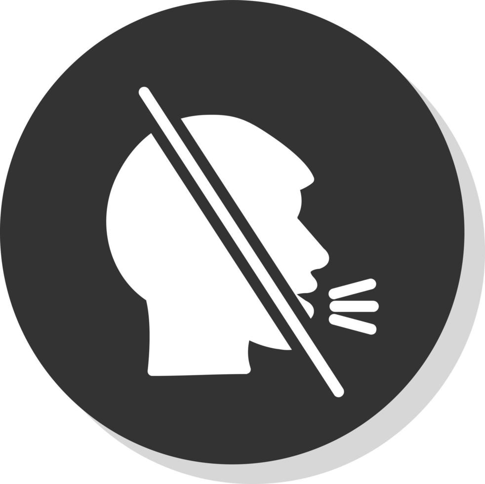 Head Side Cough Slash Vector Icon Design