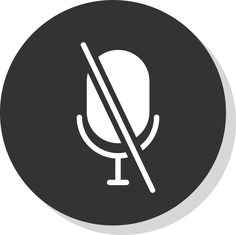 Microphone Slash Vector Icon Design