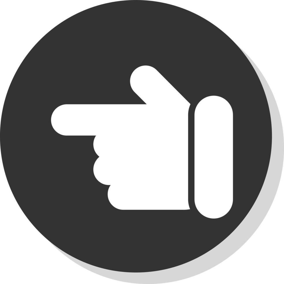 Hand Point Left Vector Icon Design