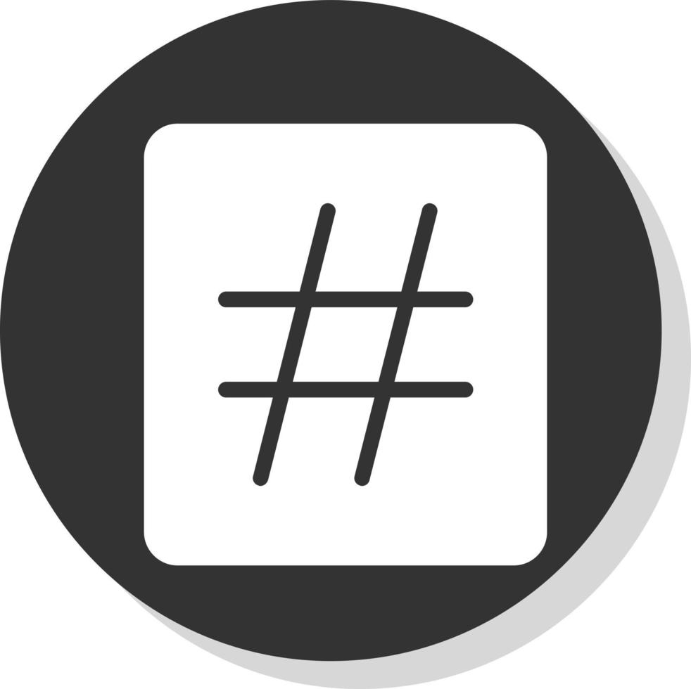 Hashtag Vector Icon Design