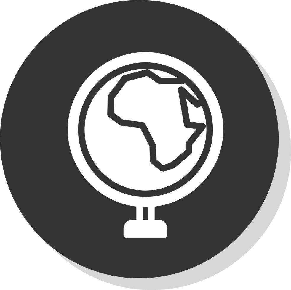 diseño de icono de vector de globo África