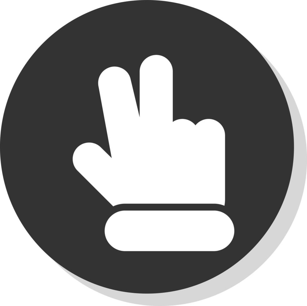 Hand Peace Vector Icon Design