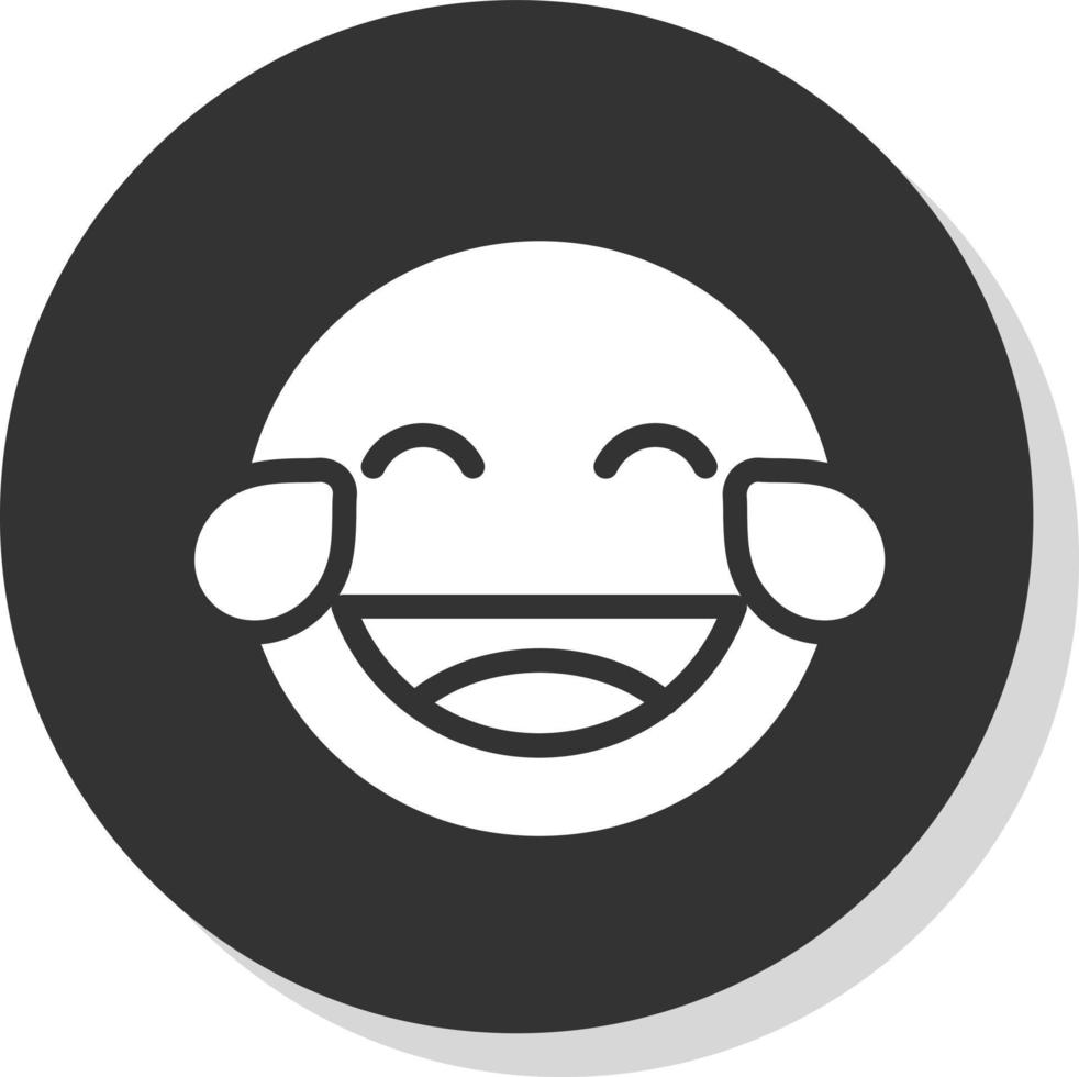 diseño de icono de vector de estrabismo de lengua de sonrisa