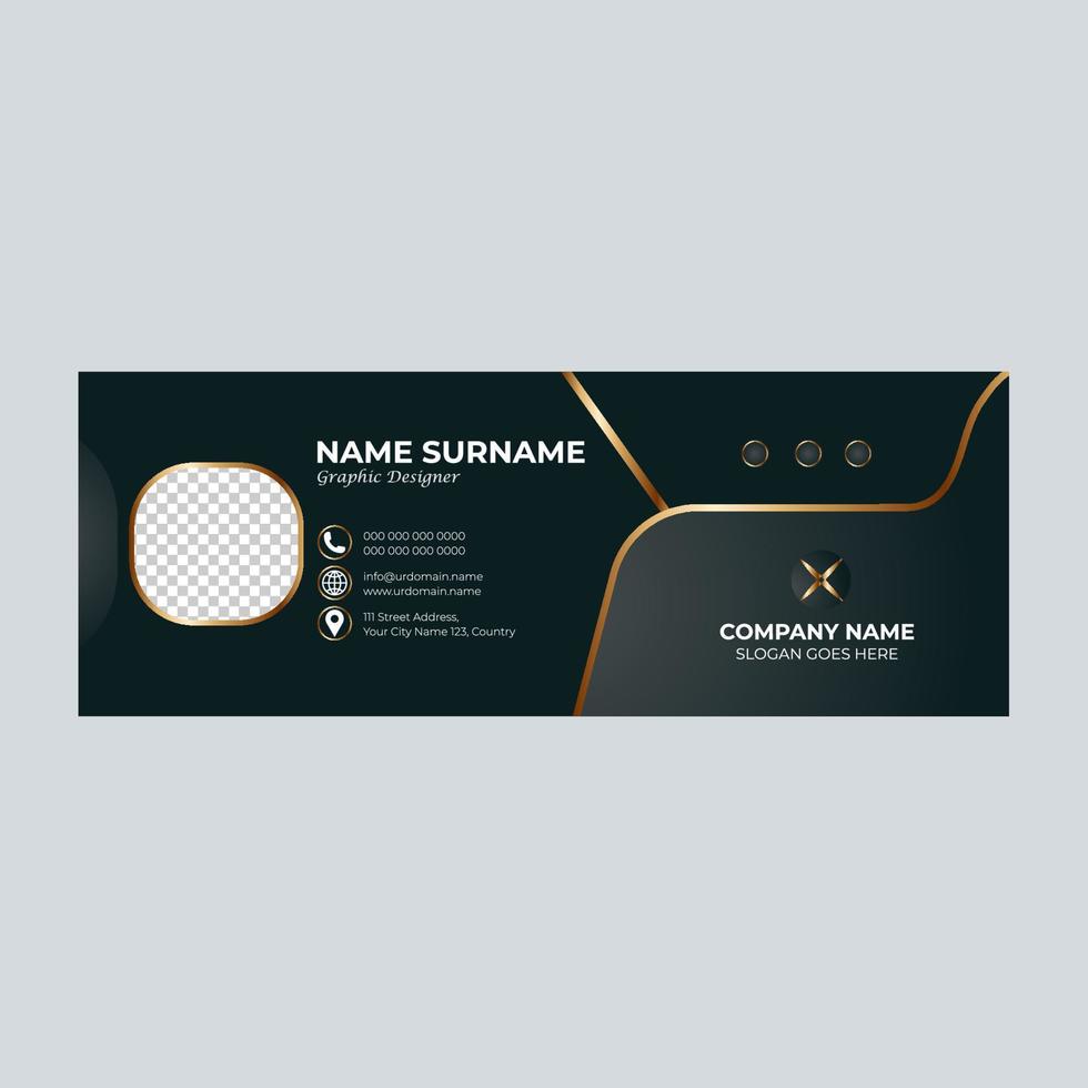 Creative Email Signature and personal cover vector