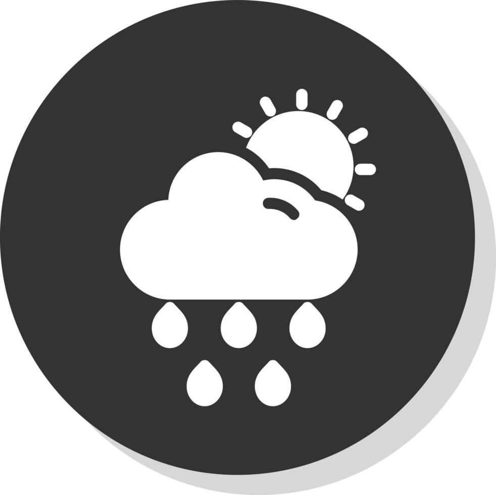 Cloud Sun Rain Vector Icon Design