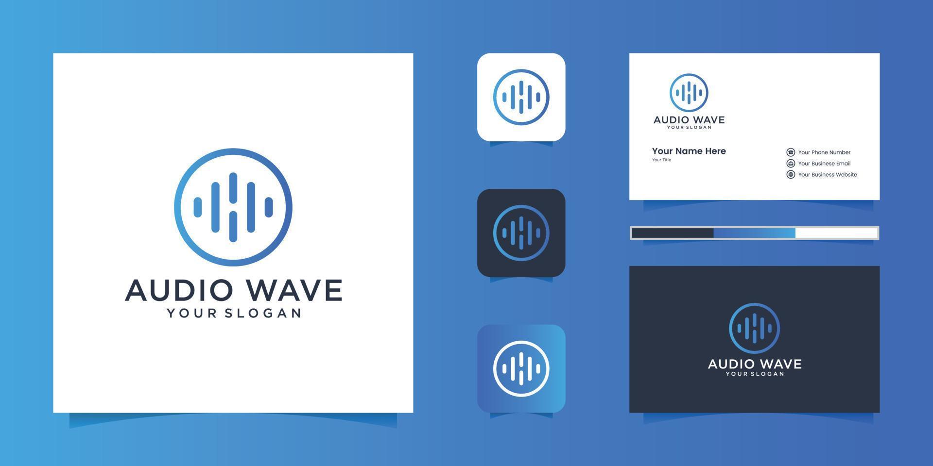 audio wave logo vector