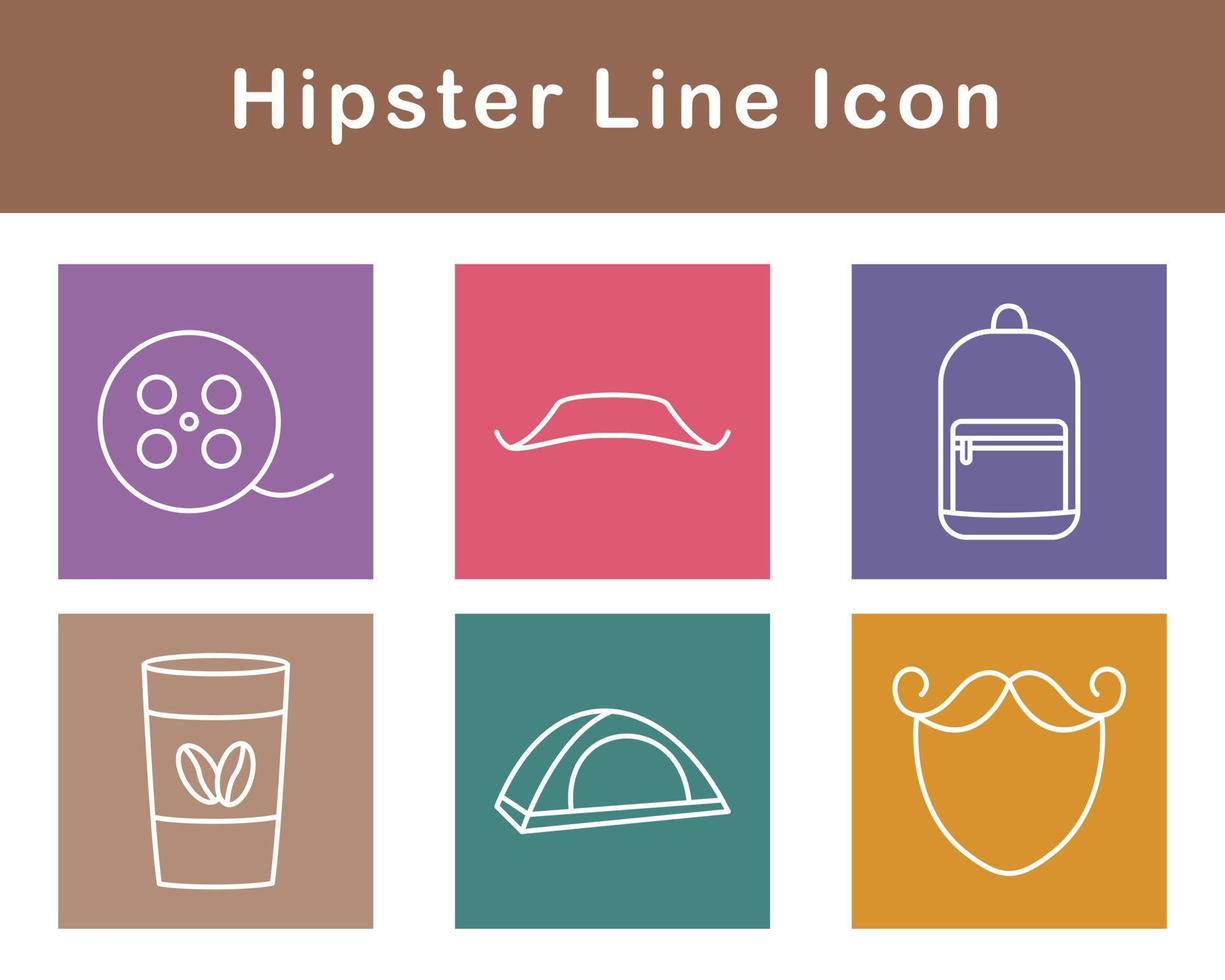 Hipster Vector Icon Set