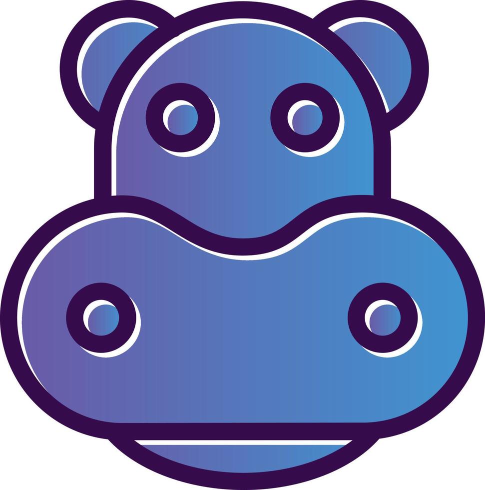 Hippo Vector Icon Design