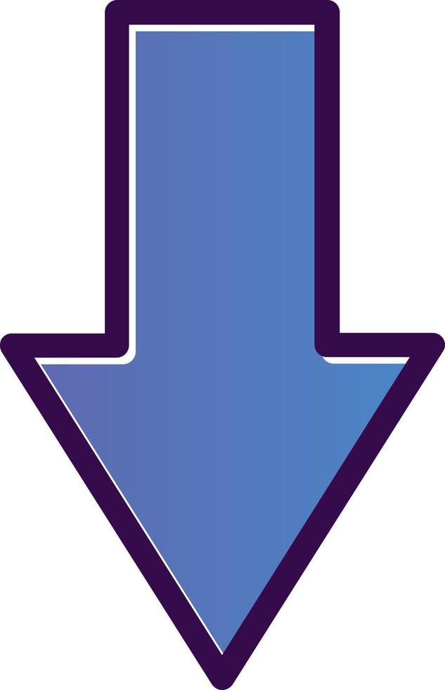 Down Vector Icon Design