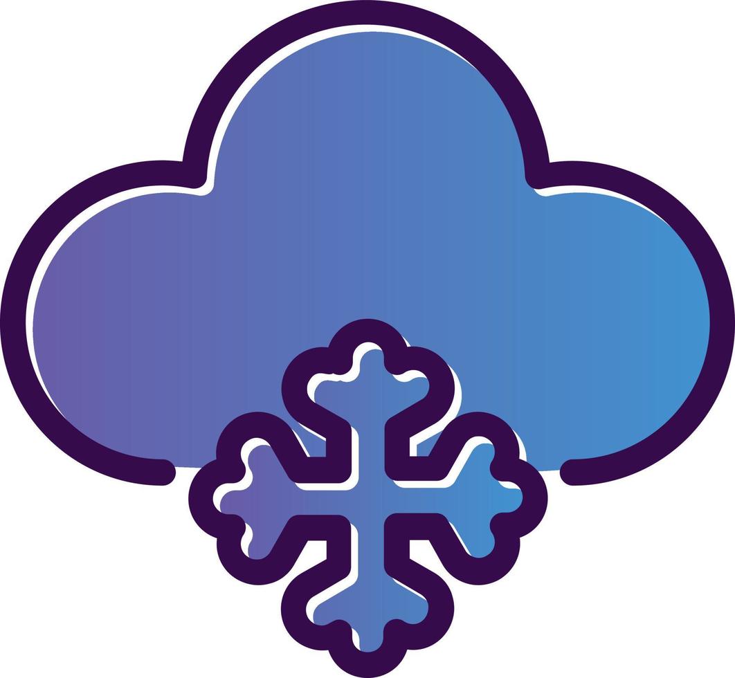 diseño de icono de vector de nieve