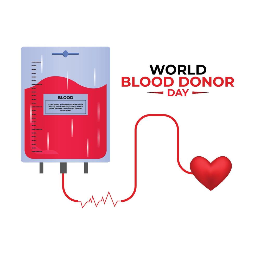 concepto del día mundial del donante de sangre con manos donando sangre vector
