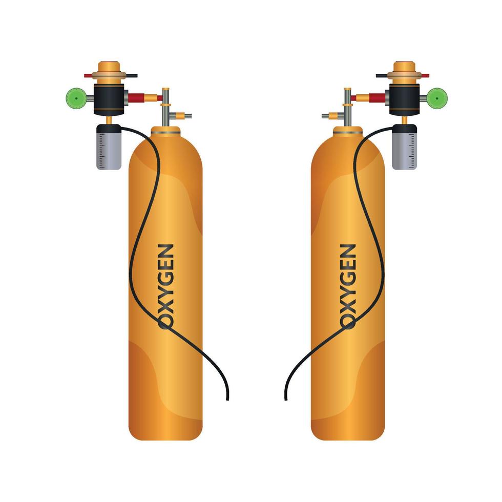 oxygen tank or cylinder vector