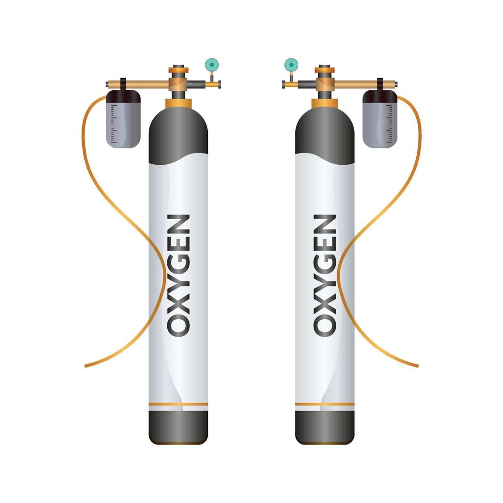 oxygen tank or cylinder vector