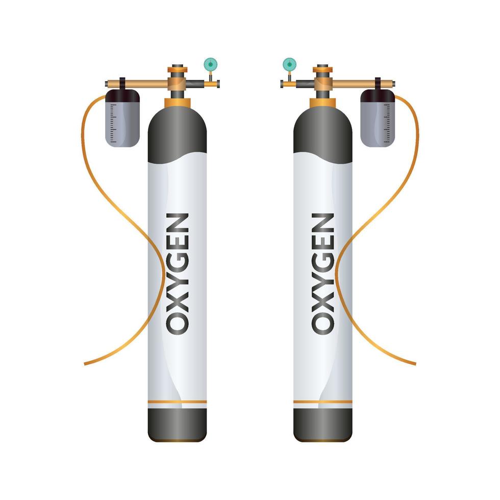 oxygen tank or cylinder vector