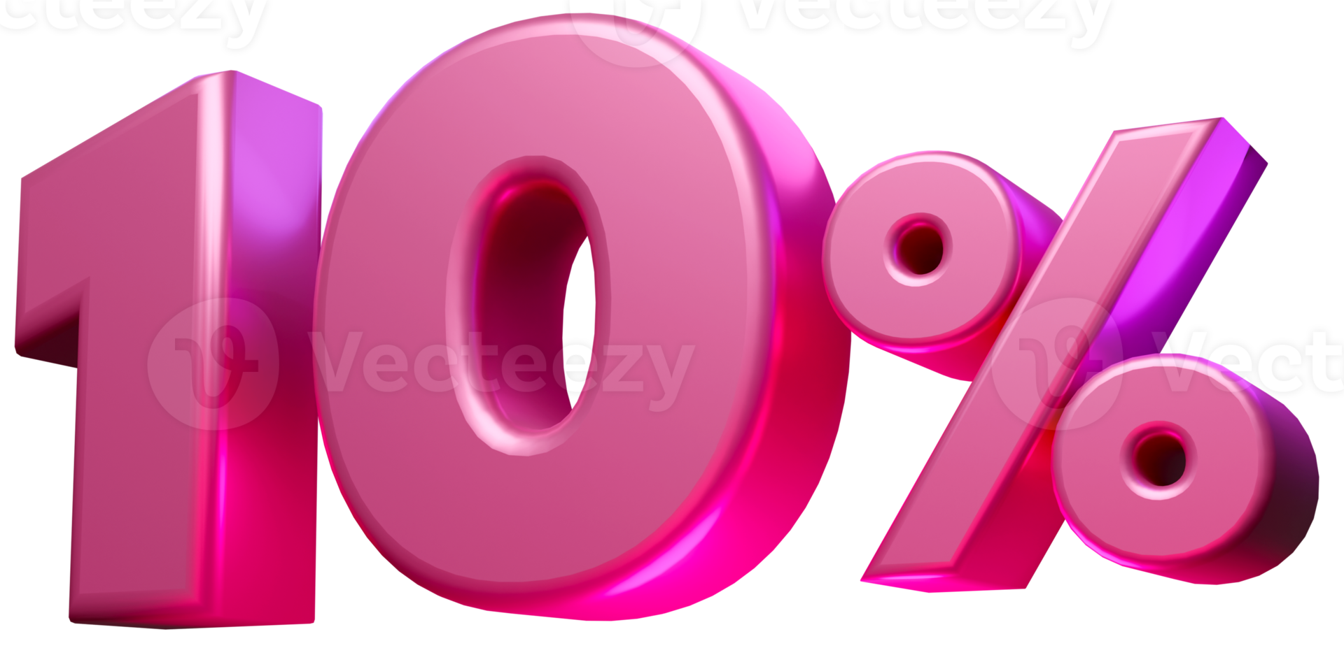 3d render 10 percent icon sign symbol shopping promotion sales discount element illustration png