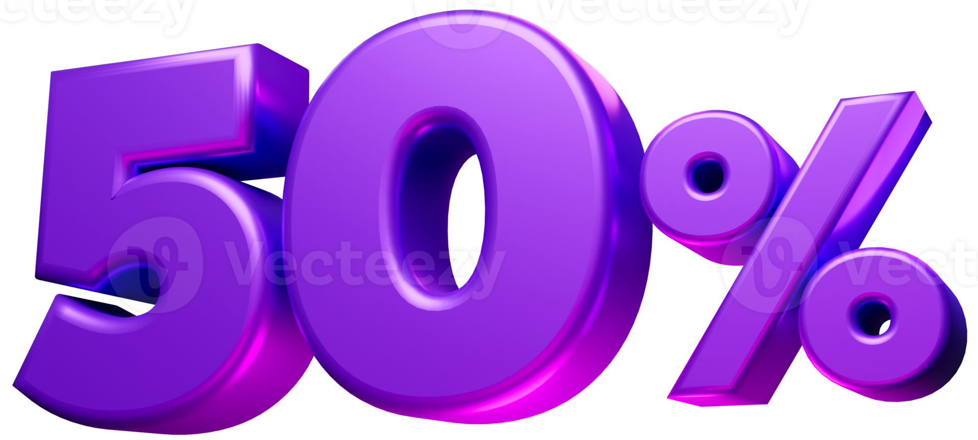 3d render 50 percent icon sign symbol shopping promotion sales discount element illustration png