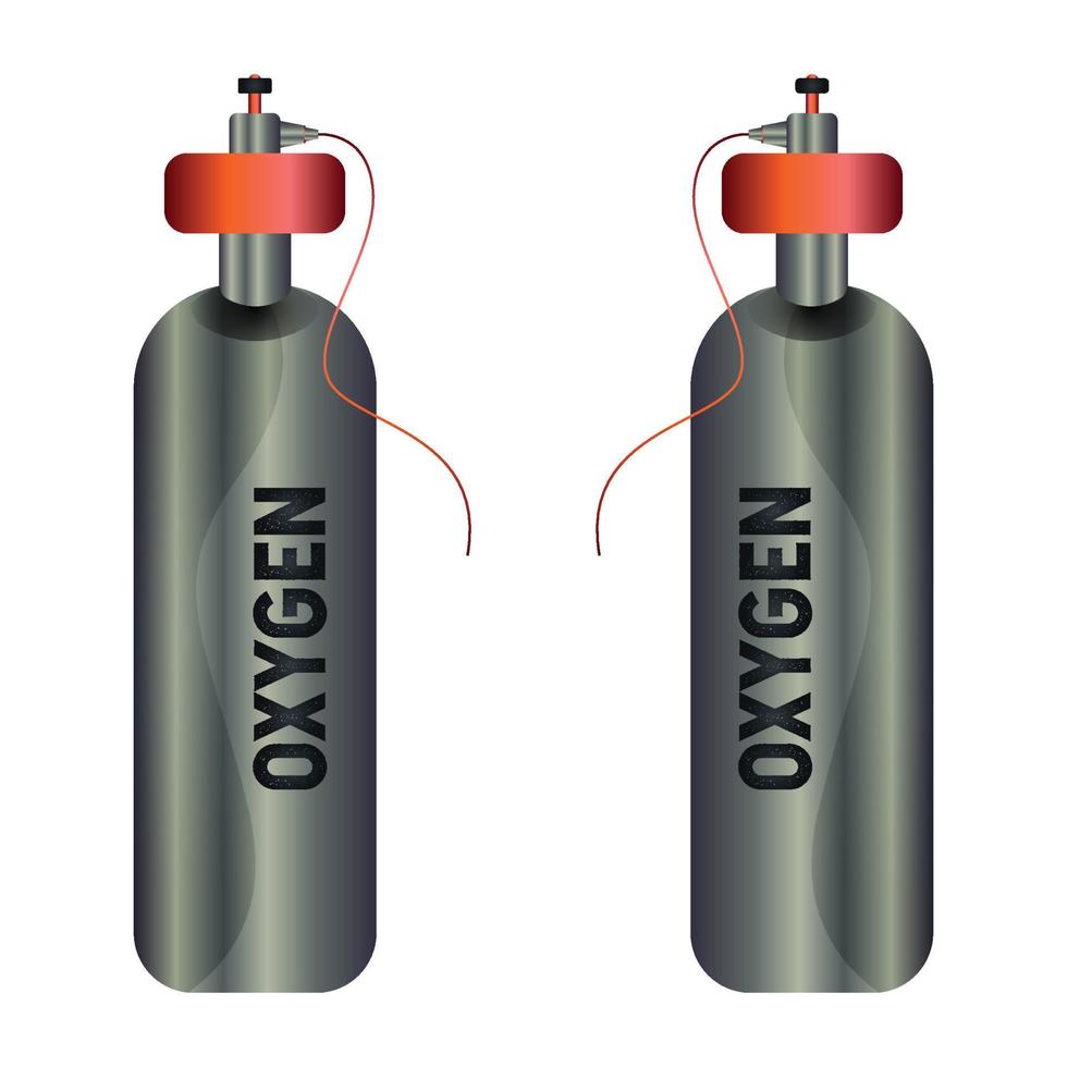 real gas tanks with meter on white background vector
