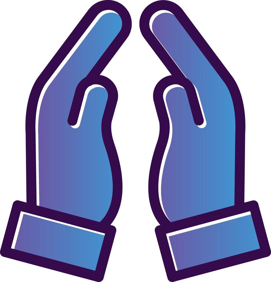 Praying Hands Vector Icon Design