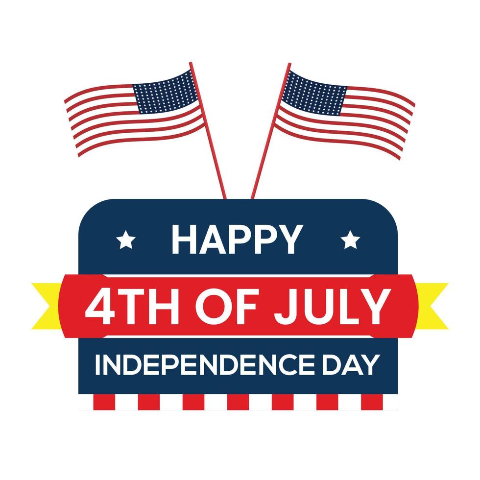 4th of July background design with realistic lovely elements. EPS10 vector illustration.