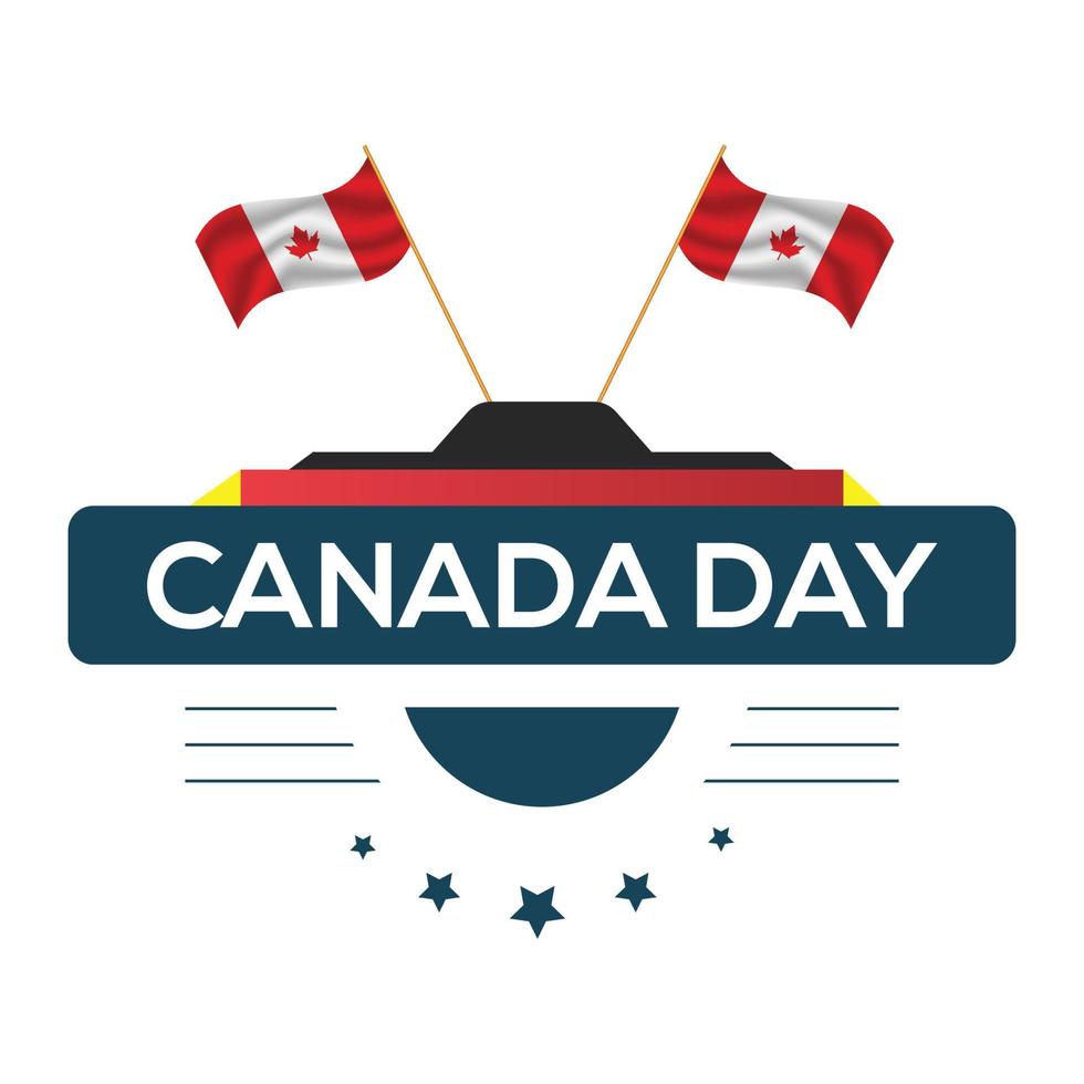 Happy Canada Day 1th of July card vector