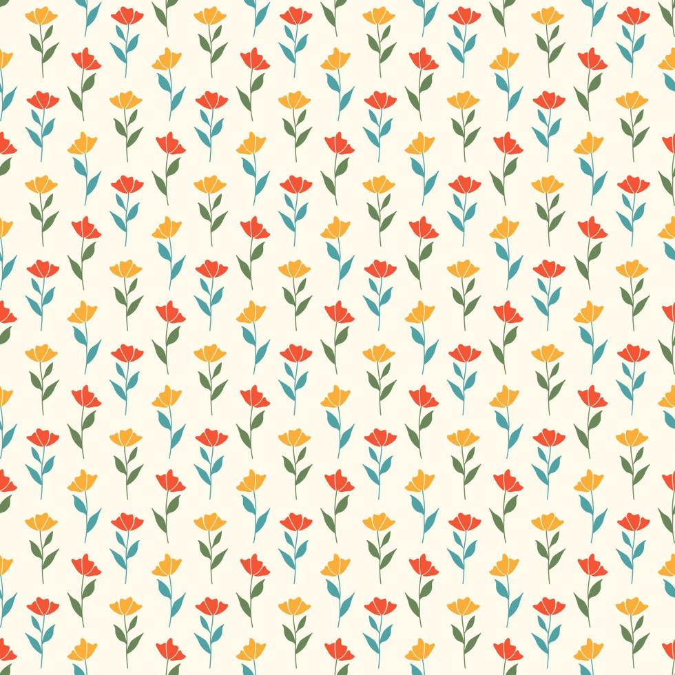 Cute Floral Seamless Pattern vector