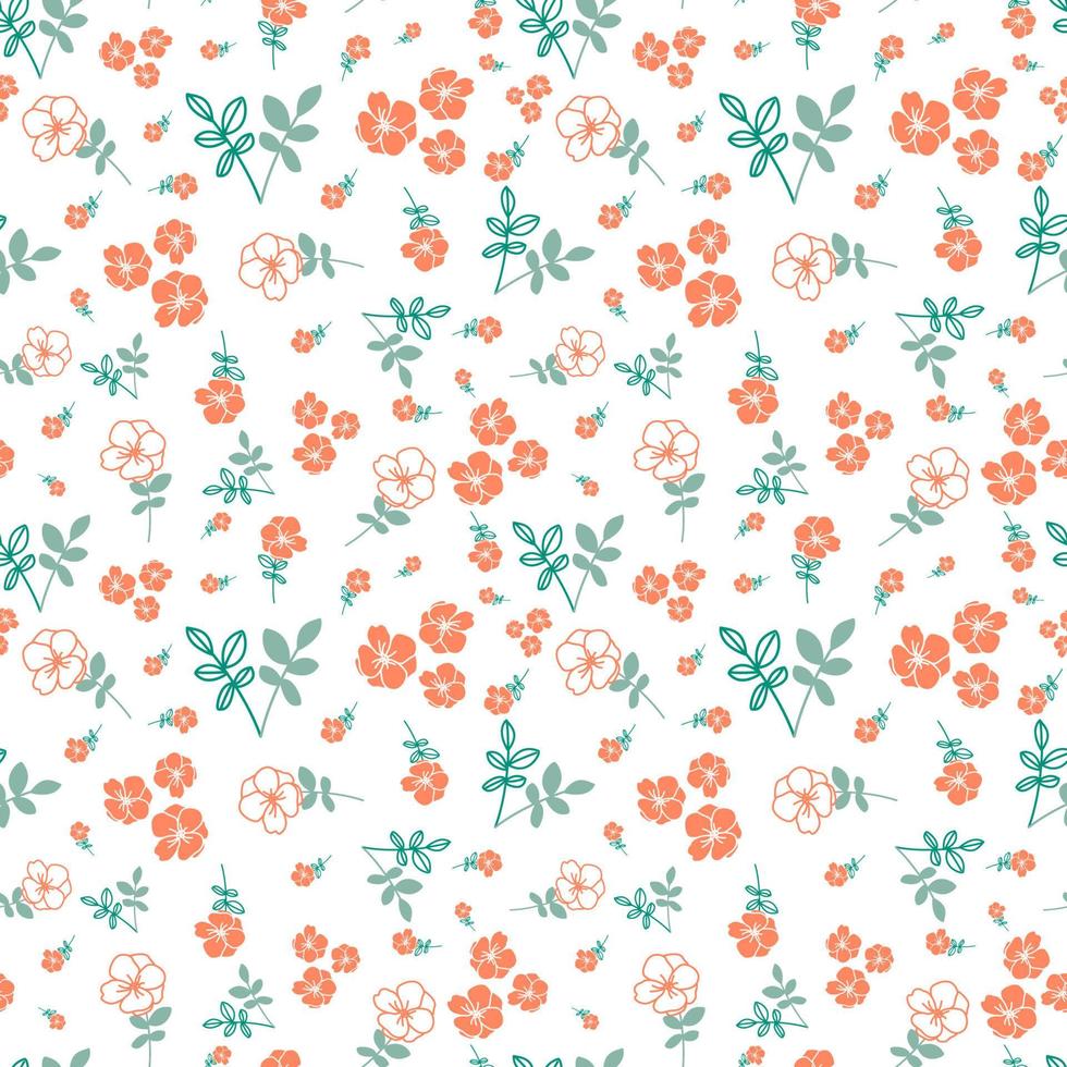 lindo patrón floral sin fisuras vector