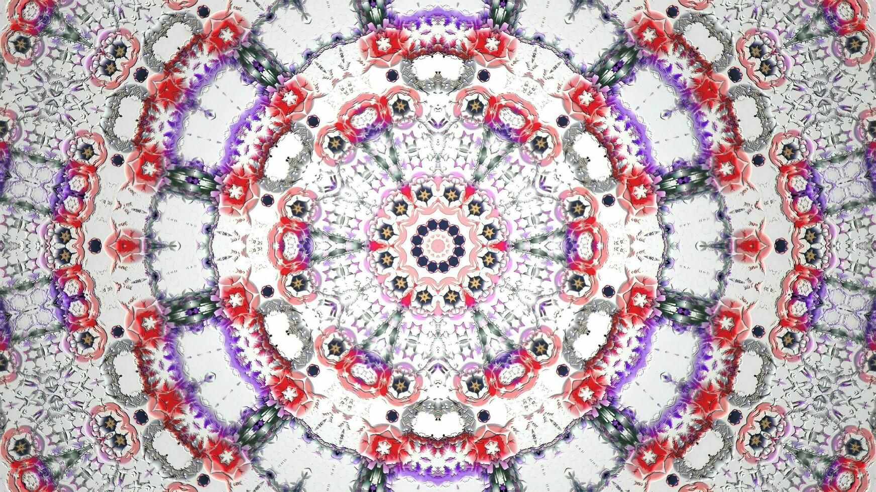 3D illustration of multicolored shiny kaleidoscope ornament photo