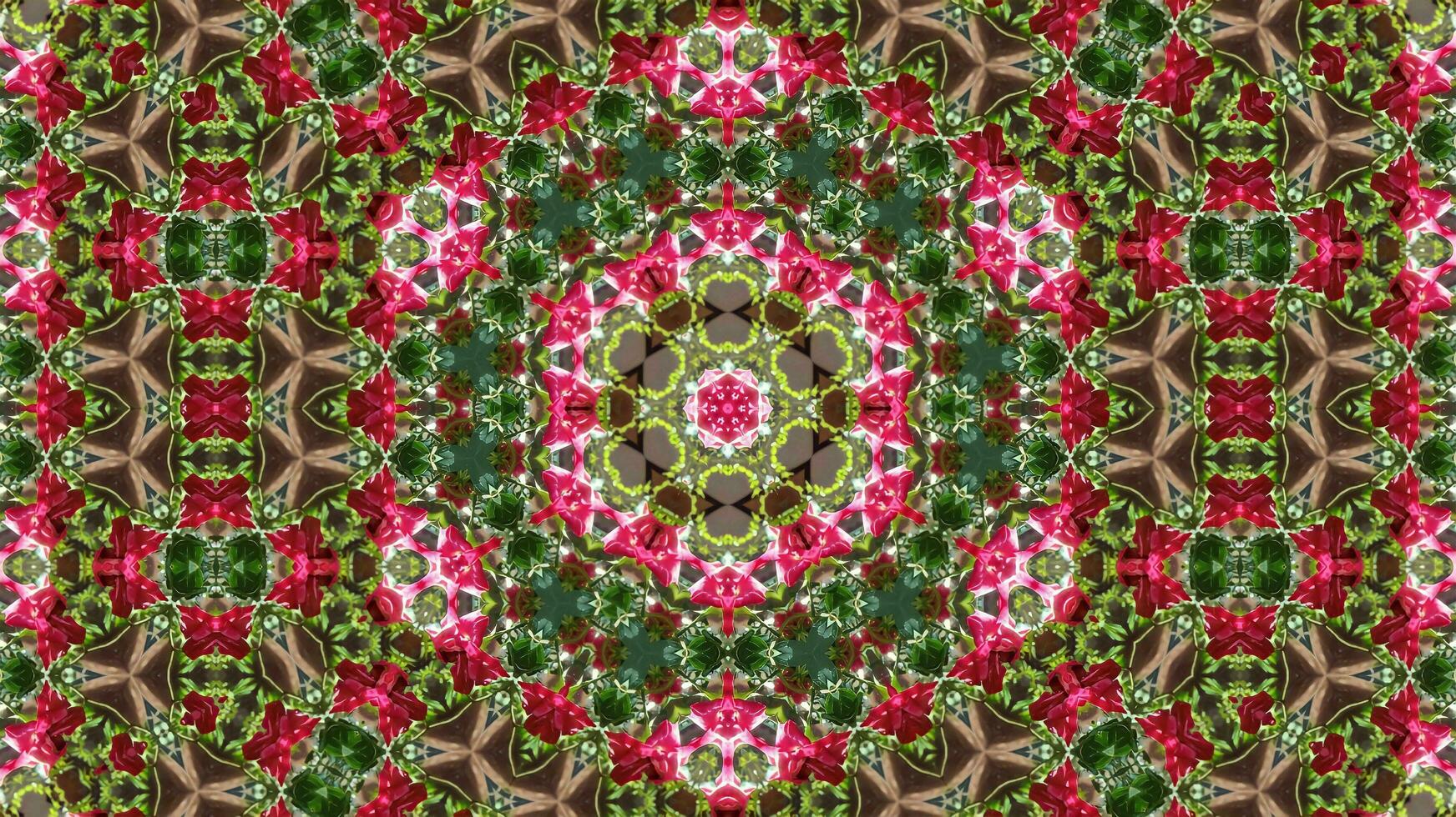 3D illustration of multicolored shiny kaleidoscope ornament photo