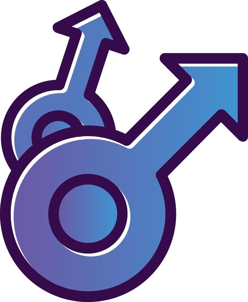 Mars Double Vector Icon Design