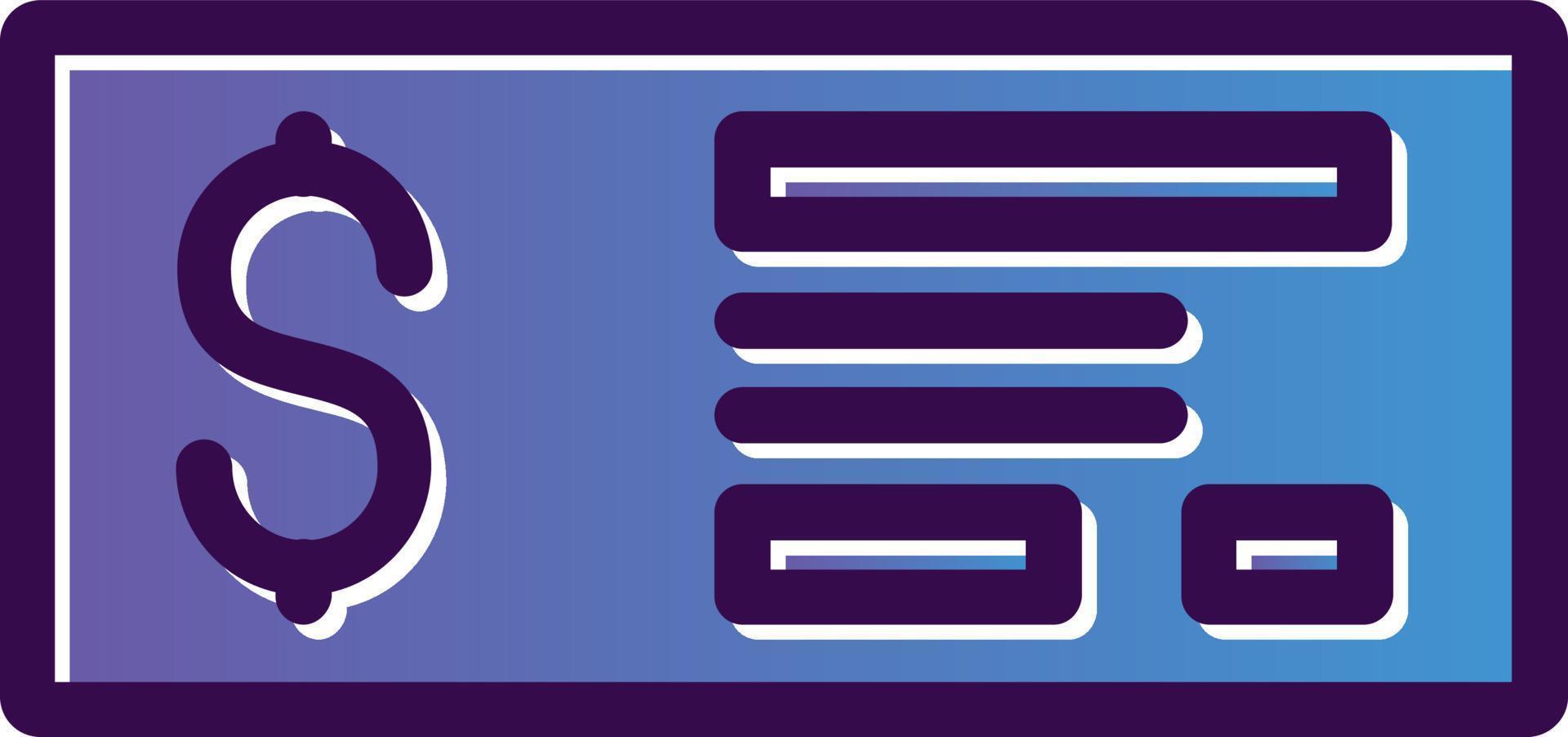 Money Check Vector Icon Design