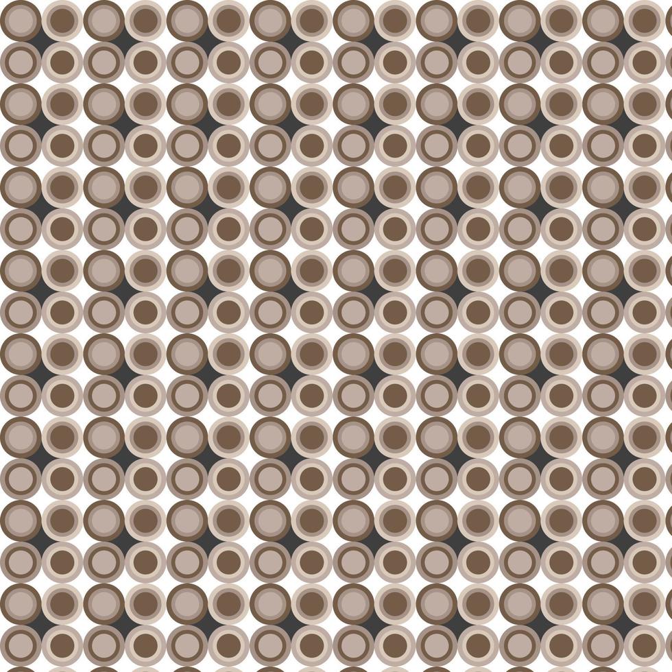 Seamless pattern with brown circles on gray background. Vector illustration.
