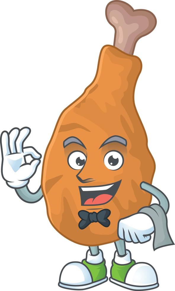 Fried chicken Cartoon character vector
