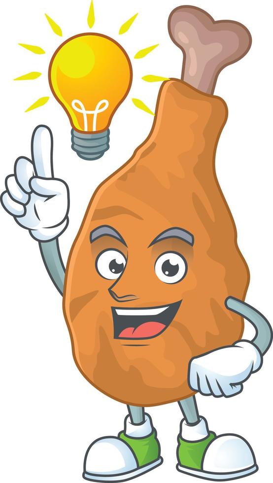 Fried chicken Cartoon character vector