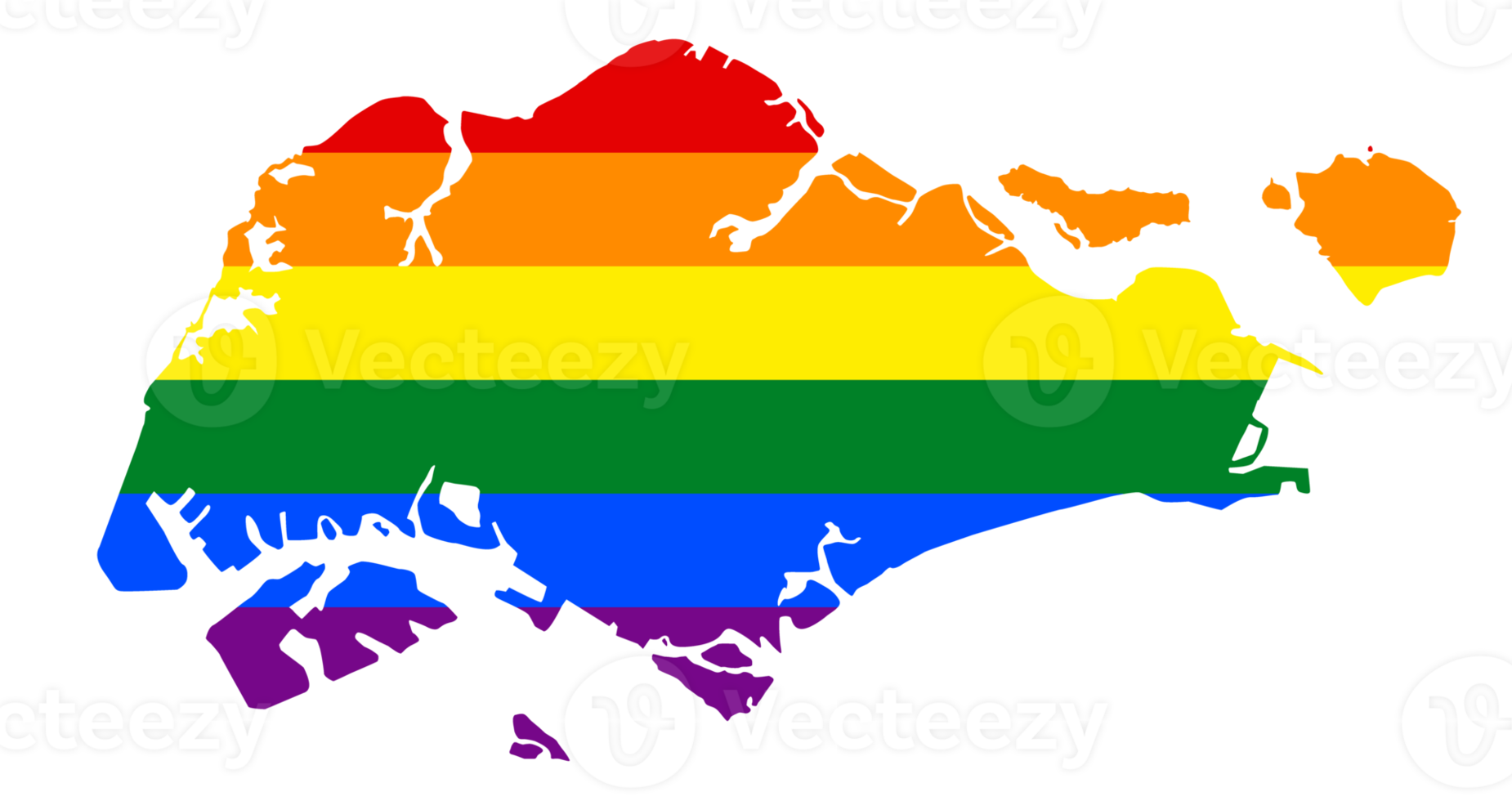 HBTQ flagga Karta av de Singapore. png regnbåge Karta av de singapore i färger av HBTQ