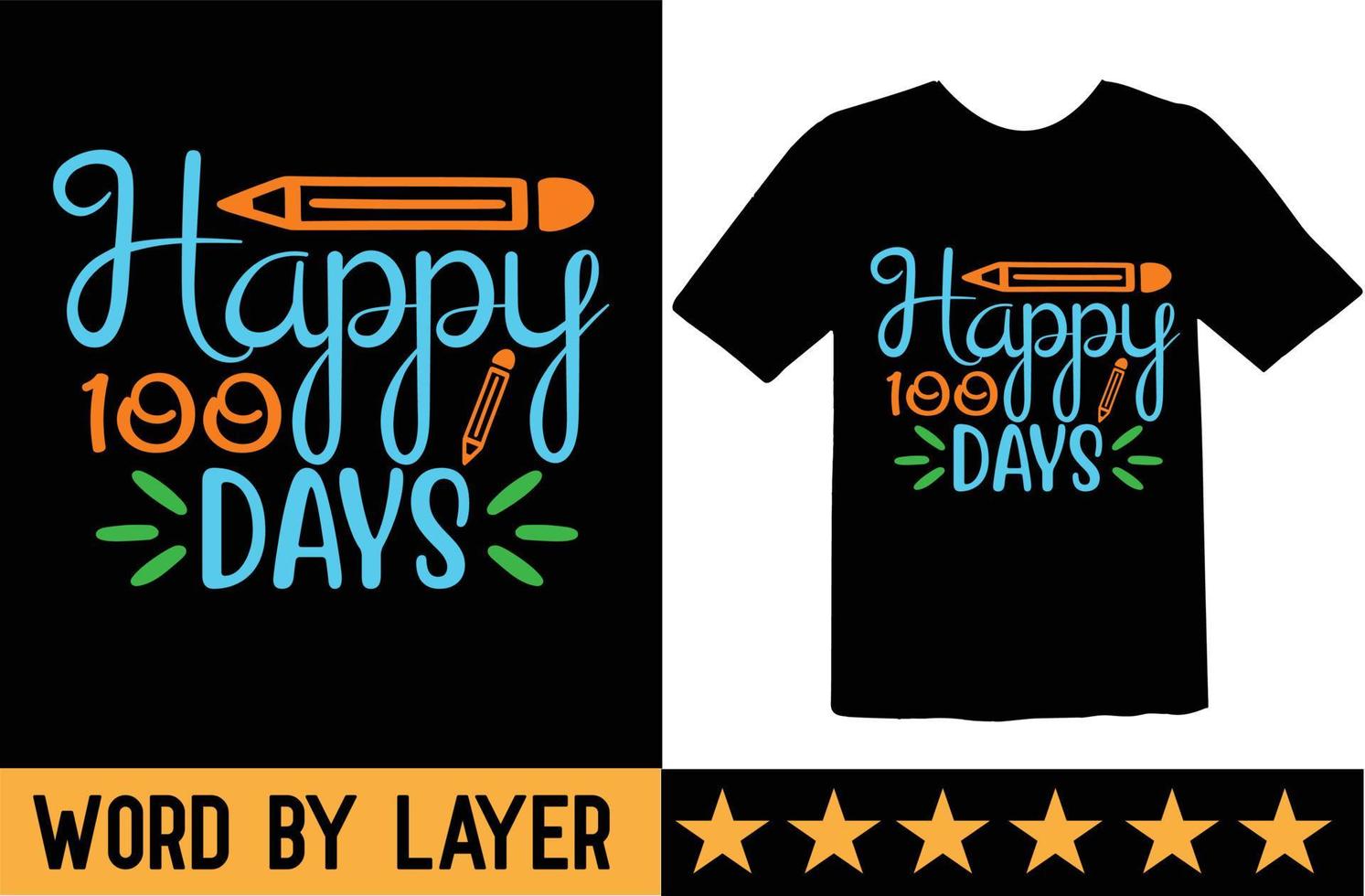 Happy 100 days svg t shirt design vector